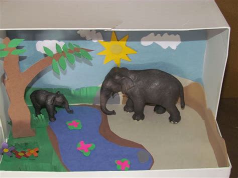 African Elephant Habitat Diorama