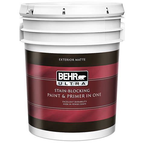 When behr paint reached out asking if i would be interested in trying out their new behr ultra™ scuff defense™ interior extra durable flat paint & primer in one…i jumped at the chance and had the perfect project in mind. Exterior Paint & Primer in One, Flat - Ultra Pure White ...