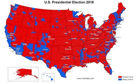 2016 Us Presidential Election Mapped Vivid Maps