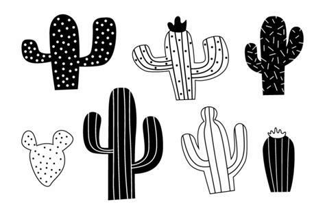 Cactus Clip Art Black And White Free 20 Free Cliparts Download Images