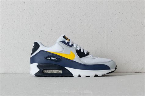Nike Leather Air Max 90 Essential White Tour Yellow Blue Recall For