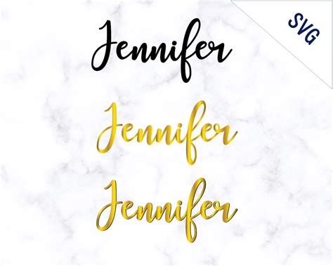 Jennifer svg Name SVG Name Clipart svg Gold name svg Girl | Etsy