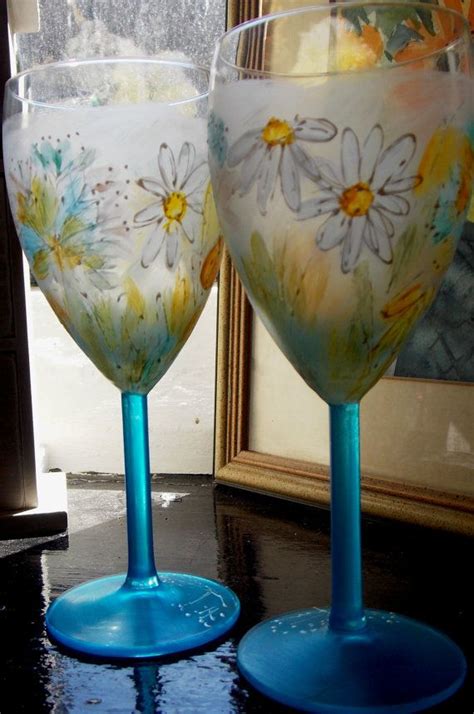 Wildflower Hand Painted Wine Glasses Etsy Hand Painted Wine Glasses Hand Painted Wine Glass