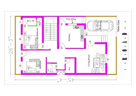 2645 House Plan 1200 Sq Ft House Plan Dk3dhomedesign