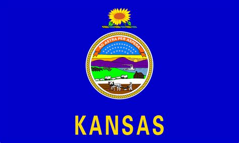 Kansas Flag State Free Vector Graphic On Pixabay
