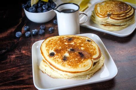 Fluffy Lemon Blueberry Pancakes Just A Pinch Recipes