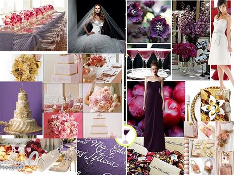 Pink Purple N Gold Pantone Wedding Styleboard The Dessy Group