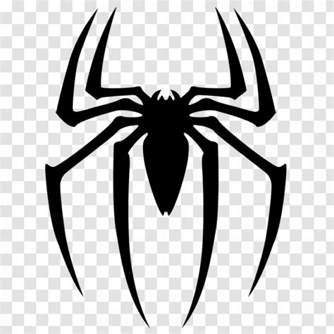 Spider-Man Superhero Clip Art - Black Spider Siluet Logo Image