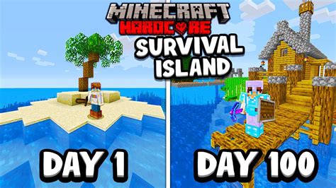 I Survived Days On A SURVIVAL ISLAND In Minecraft Hardcore YouTube