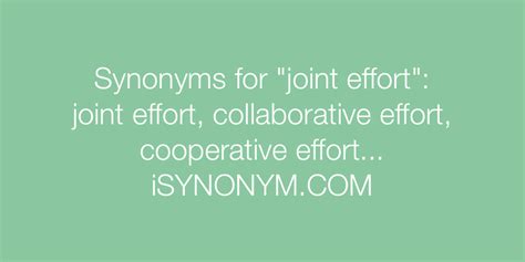 Synonyms For Joint Effort Joint Effort Synonyms Isynonymcom