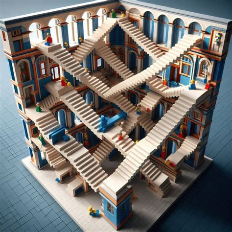 Eschers Relativity In Lego By Yipyipyipyipyipyipyi On Deviantart