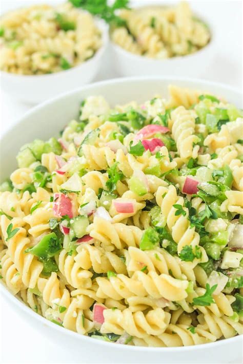 Get the best ideas for top pasta salad recipes with fresh vegetables for summer parties, potlucks and barbecues from food network. Easy Pasta Salad Recipe - With Feta, Parsley and Lemon