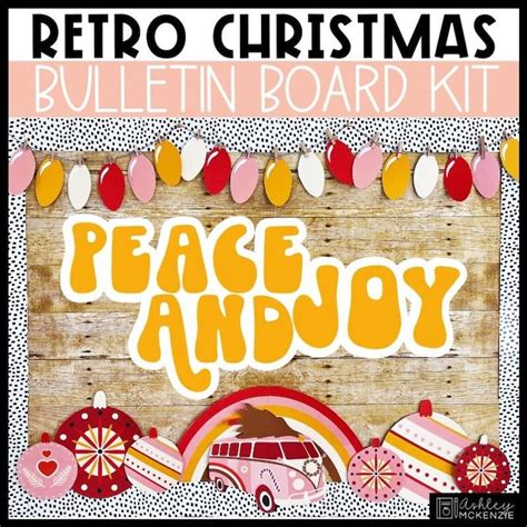 Christmas Retro Theme Bulletin Board Kit Easy Holiday Classroom