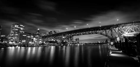 Vancouver Long Exposure Black And White