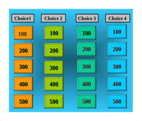 7 Blank Jeopardy Templates Free Sample Example Format Download