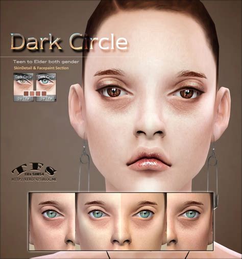 Dark Circle Eyebag Skindetail And Facepaint At Tifa Sims Sims 4 Updates