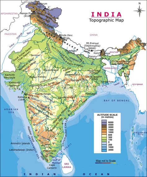India Physical Maps Of India