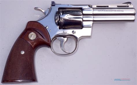 Colt Python 357 Mag Polished Nickel 4 Inch For Sale
