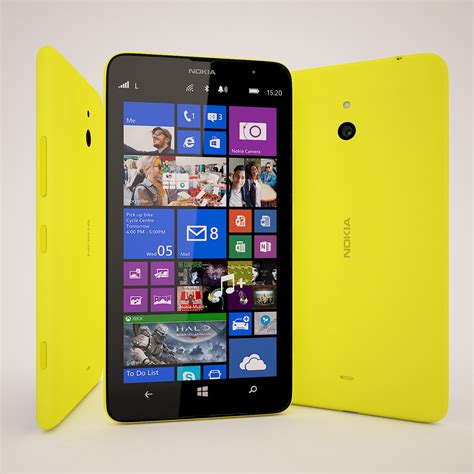 Nokia Lumia 1320 Yellow 3d Model Cgtrader