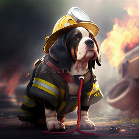 Firefighter Dog Stock Illustrations 170 Firefighter Dog Stock