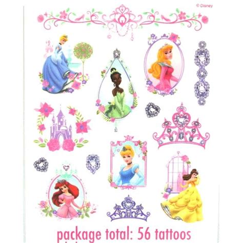 Disney Princess Temporary Tattoos 4 Sheets Disney Princess Tattoo Princess Tattoo Disney