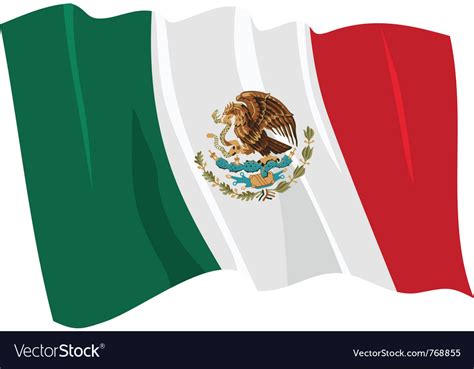 Political Waving Flag Of Mexico Royalty Free Vector Image