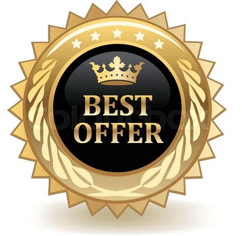 Best Offer Badge Stock Vector Colourbox