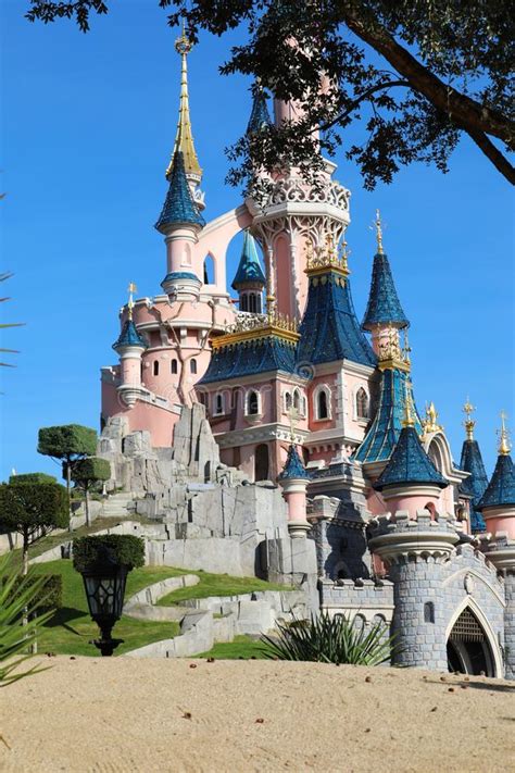 Disneyland Paris Sleeping Beauty Castle Side View Editorial Stock Photo