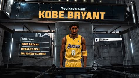 How To Make A Kobe Bryant Build On Nba 2k21 Rare Youtube