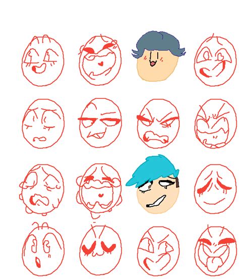 Editing 16 Facial Expressions Free Online Pixel Art Drawing Tool