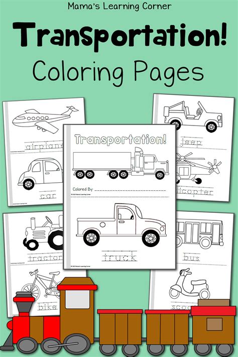 To paint it's a simple activity that helps children to develop. Transportation Coloring Pages - Mamas Learning Corner