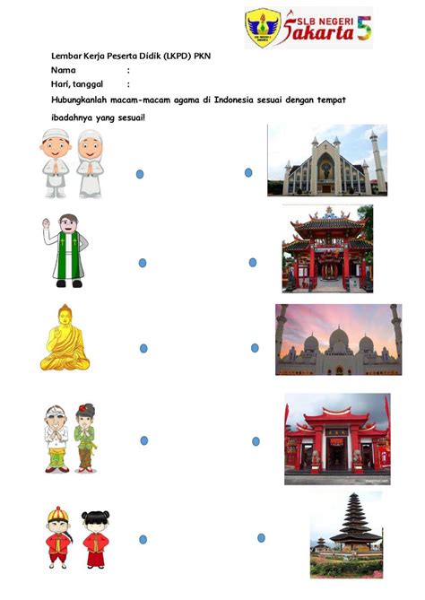 Keberagaman Agama Di Indonesia Interactive Worksheet Islamic Kids