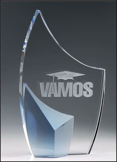 Blue Crystal Torch Award | Crystal Flame Award | Crystal Peak Award | Crystal awards, Engraved 