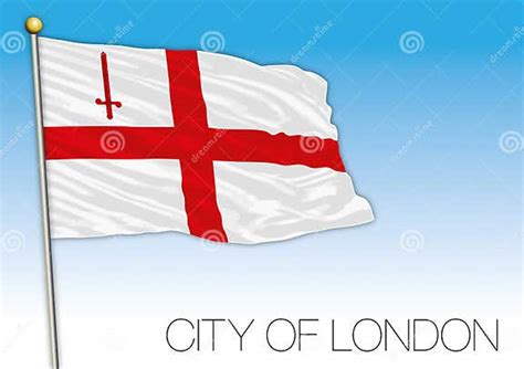 City Of London Flag United Kingdom Stock Vector Illustration Of