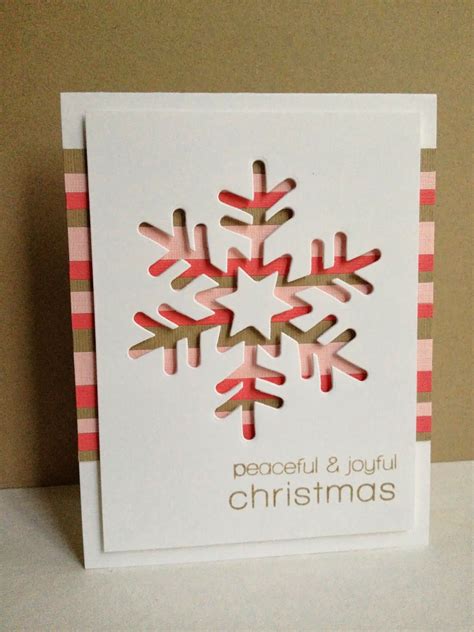 i m in haven striped snowflakes christmas cards handmade homemade christmas cards christmas