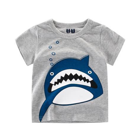Maineouth 100cotton Summer Baby Boy T Shirt Shark Short