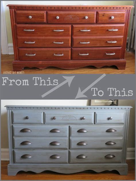 Dresser Makeover With Americana Decor Chalky Finish Paint