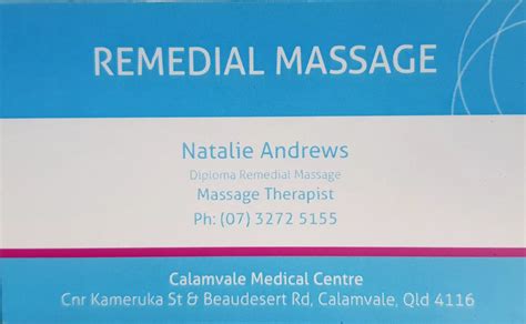 Mrs Natalie Andrews Remedial Massage Therapist Calamvale Whitecoat