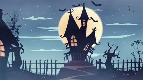 Artstation Haunted House Cartoon Suelen Inácio Halloween