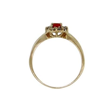 10k Yellow Gold Cubic Zirconia Gemstone Ring Raymond Lee Jewelers