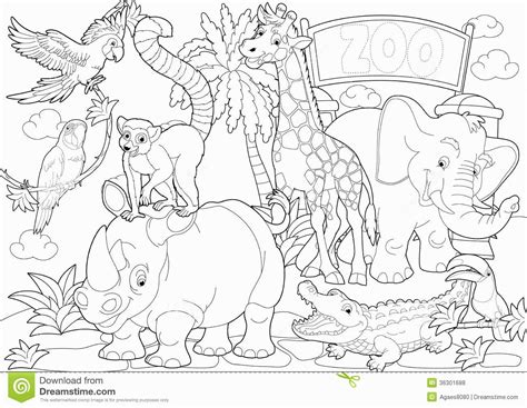 Zoo Animal Coloring Pages Printable Coloring Home