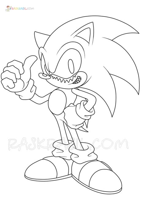 The Best Metal Sonic Creepy Sonic Exe Coloring Pages Bespwalatka