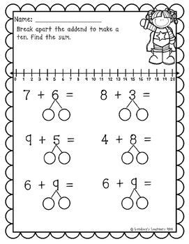 Making ten decomposing a number leading to a ten using the relationship between addition and subtraction. 7 best images about שבירת עשרת on Pinterest | Kindergarten ...