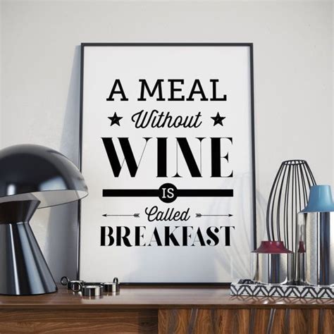 Add bran cereal for a heartier taste and more fiber. A Meal Without Wine is Called Breakfast Print. A3 Poster ...