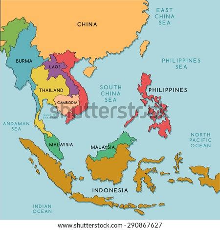 The best selection of royalty free south east asia map vector art, graphics and stock illustrations. South East Asia Map Vector Illustration Stock Vector ...