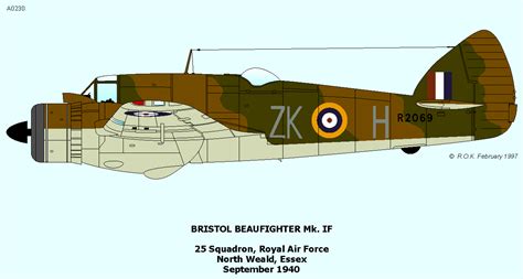Bristol Beaufighter | Great Britain | 25 Sqn, RAF | Beaufighter Mk.IF ... | Bristol beaufighter ...