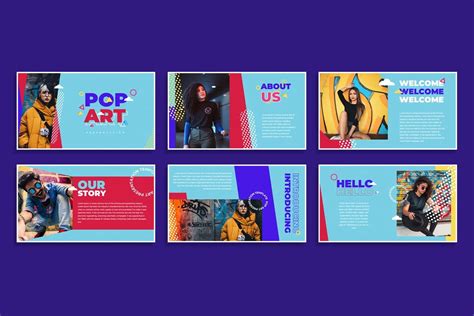 Pop Art Powerpoint Template Plantilla De Presentación 72694