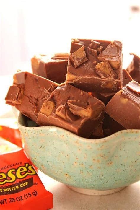Reeses Peanut Butter Cups Fudge Recipe 3 Ingredients Crunchy