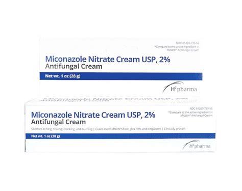 H2 Pharma Miconazole Nitrate Cream Usp 2 Antifungal Cream 1 Oz 28g