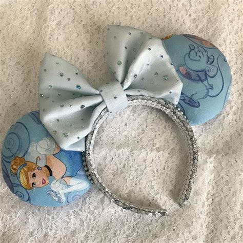 Cinderella Minnie Mouse Ears Disney Inspired Ears Etsy Disney Mouse